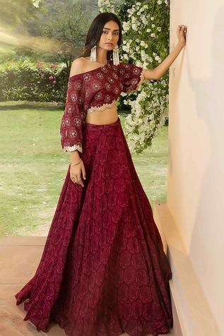 Seeaash Bahaar One Shoulder Lehenga Set