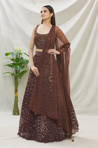 Naintara Bajaj Bandhani Print Lehenga Set