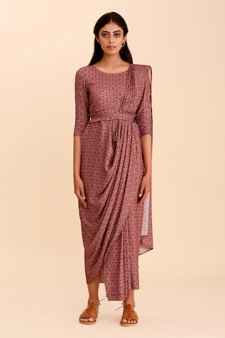 Pasha India Dhruva Pre-Draped Saree Dress