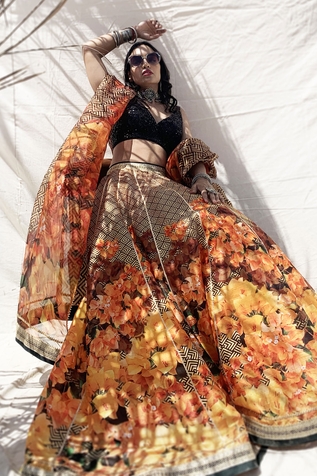 Cedar & Pine Printed Lehenga Set
