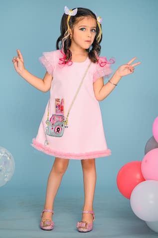 Camera Embroidered Dress 
