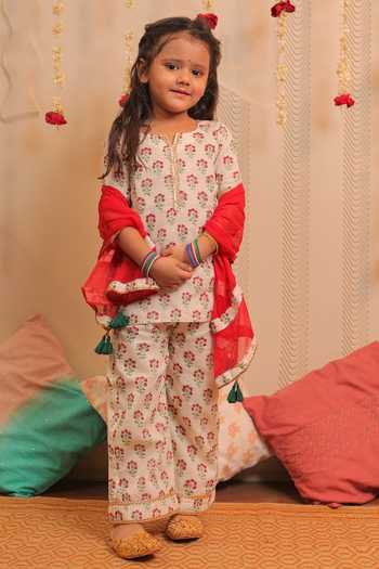 Tiny Colour Jasmine Printed Kurta Set 