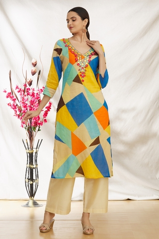 Arihant Rai Sinha Geometric Print Kurta