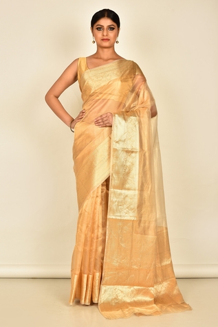 Naintara Bajaj Floral & Paisley Woven Saree