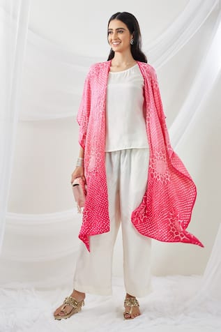 Sunflower Bandhani Overlay & Pant Set 