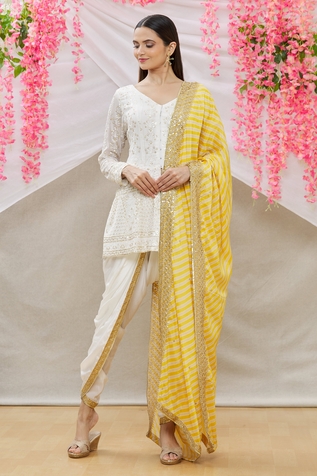 Neha Mehta Couture Embroidered Peplum Kurta Set