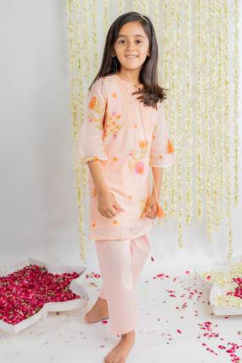 MR Brat Floral Print Kurta & Pant Set 