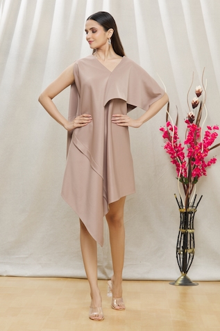 Megha Garg Asymmetric Draped Dress