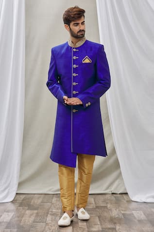 Aryavir Malhotra Mandarin Collar Sherwani Set 