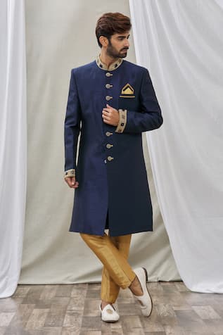 Aryavir Malhotra Mandarin Collar Sherwani Set 