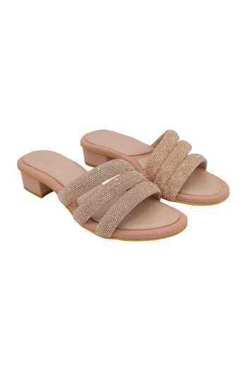 Veruschka By Payal Kothari Diamante Strappy Block Heels 
