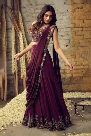 Buy Latest Designer Pant And Dhoti Sarees for Women Online