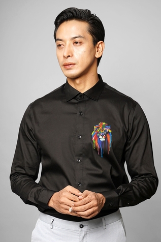 Avalipt Leo Hand Painted Cotton Shirt