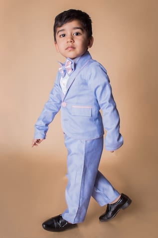Jacquard Cotton Blazer & Pant Set 