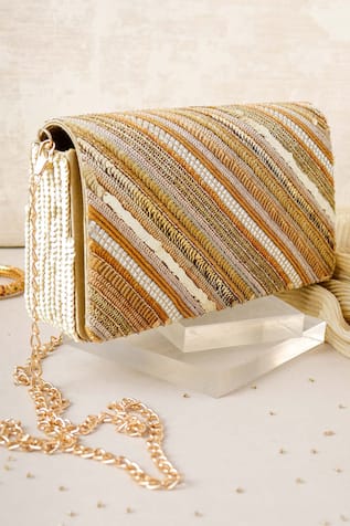 Farnama Embellished Clutch With Sling 