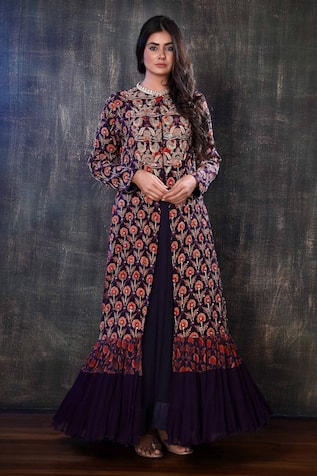 Zardozi Embroidered Jacket With Tunic 