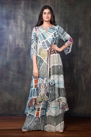 Preeti Jhawar Printed Kurta & Palazzo Set