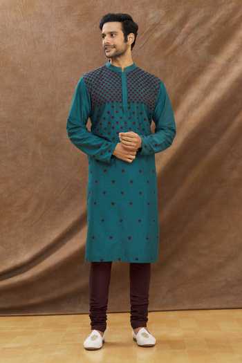 Priyanka Haralalka Geometric Embroidered Kurta Set 
