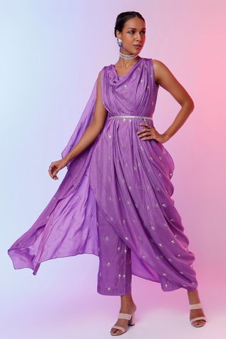 SVA by Sonam & Paras Modi Silk Draped Kurta & Pant Set