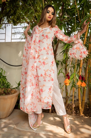 POMCHA JAIPUR Floral Print Kurta Set
