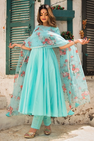 POMCHA JAIPUR Cotton Anarkali Pant Set