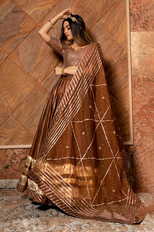 POMCHA JAIPUR Cotton Silk Lehenga Set