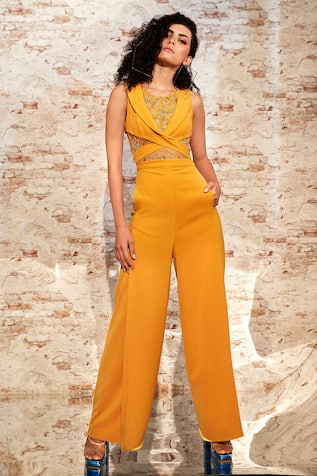 Criss Cross Bodice Jumpsuit 