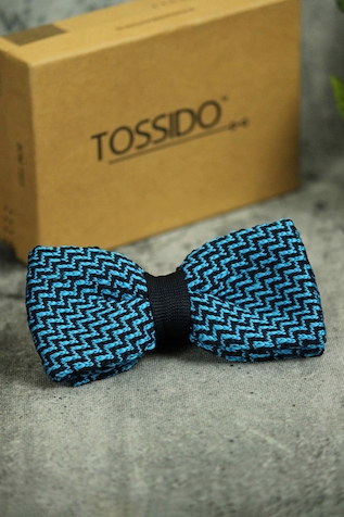 Tossido Zig Zag Pattern Bow Tie