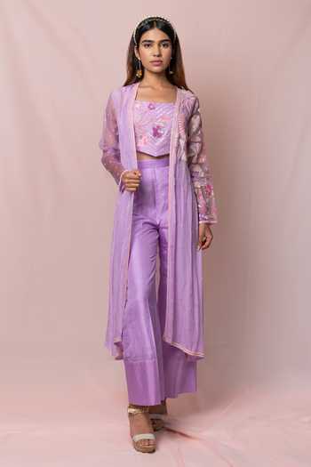Pinup By Astha Embroidered Jacket & Pant Set 