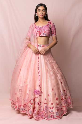 Pinup By Astha Floral Embroidered Lehenga Set 