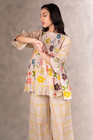 Embroidered Pima Cotton Kurta Set by Mulmul at Aza Fashions | Fashion, Aza  fashion, Women
