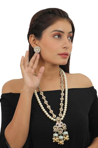 Meenakari Pendant Necklace Set 