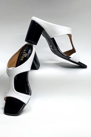 THE ALTER Claire Cut-Out Strap Block Heels 