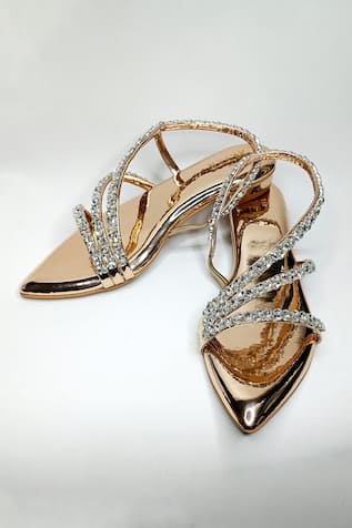 THE ALTER Kiara Metallic Embellished Flats 