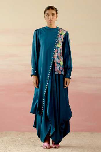 Shweta Aggarwal Cowl Draped Gown 