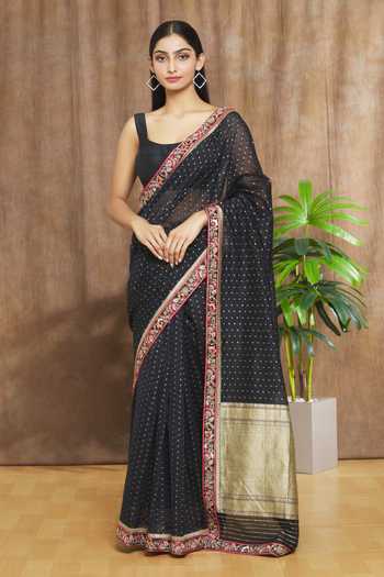 Shimai Jayachandra Starry Night Embroidered Saree 