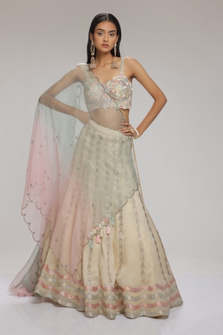Chhaya Mehrotra Rhinestone Embellished Lehenga Set