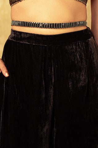Rectangular Crystal Embellished Belt 