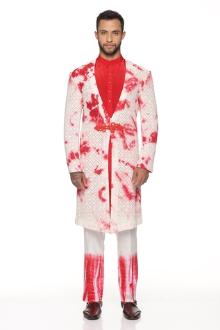 Paresh Lamba Tie Dye Jacket & Kurta Set
