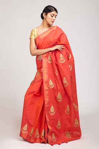 Anita Kanwal Hand Block Print Saree
