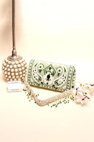 Paisley Embellished Clutch Bag 