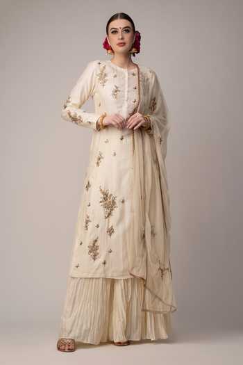Joy Mitra Chanderi Kurta Skirt Set 