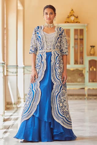 Embroidered Jacket Lehenga Set 