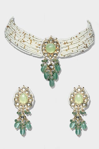 Bead Drop Choker Set 