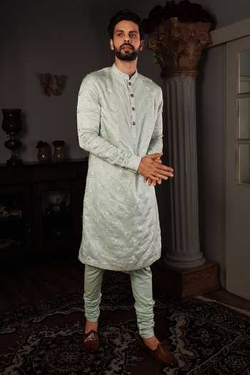 Yajy By Aditya Jain Tej Silk Kurta Set 