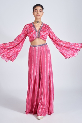 Basil Leaf Printed Top & Pant Set