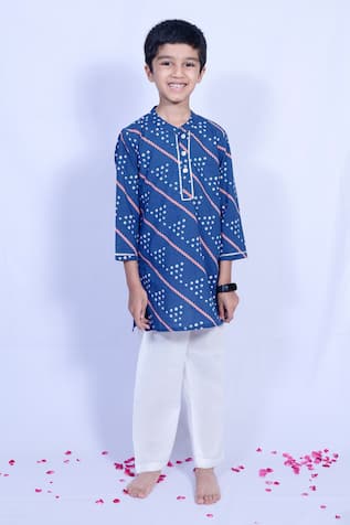 Pankhuri By Priyanka Bandhani Print Kurta Set 