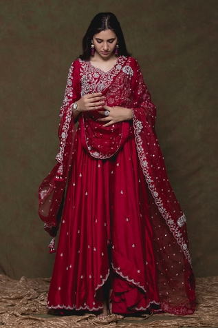 Surbhi shah Floral Embroidered Anarkali Set