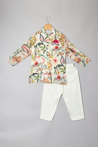 Tropical Printed Kurta Set 