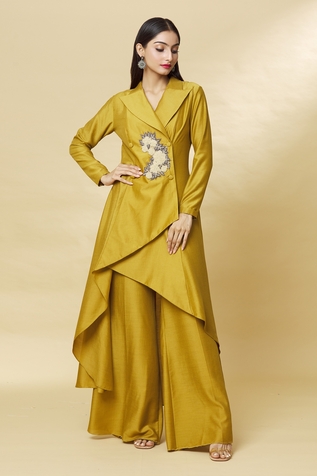 Aakaar Blazer Style Tunic & Palazzo Set